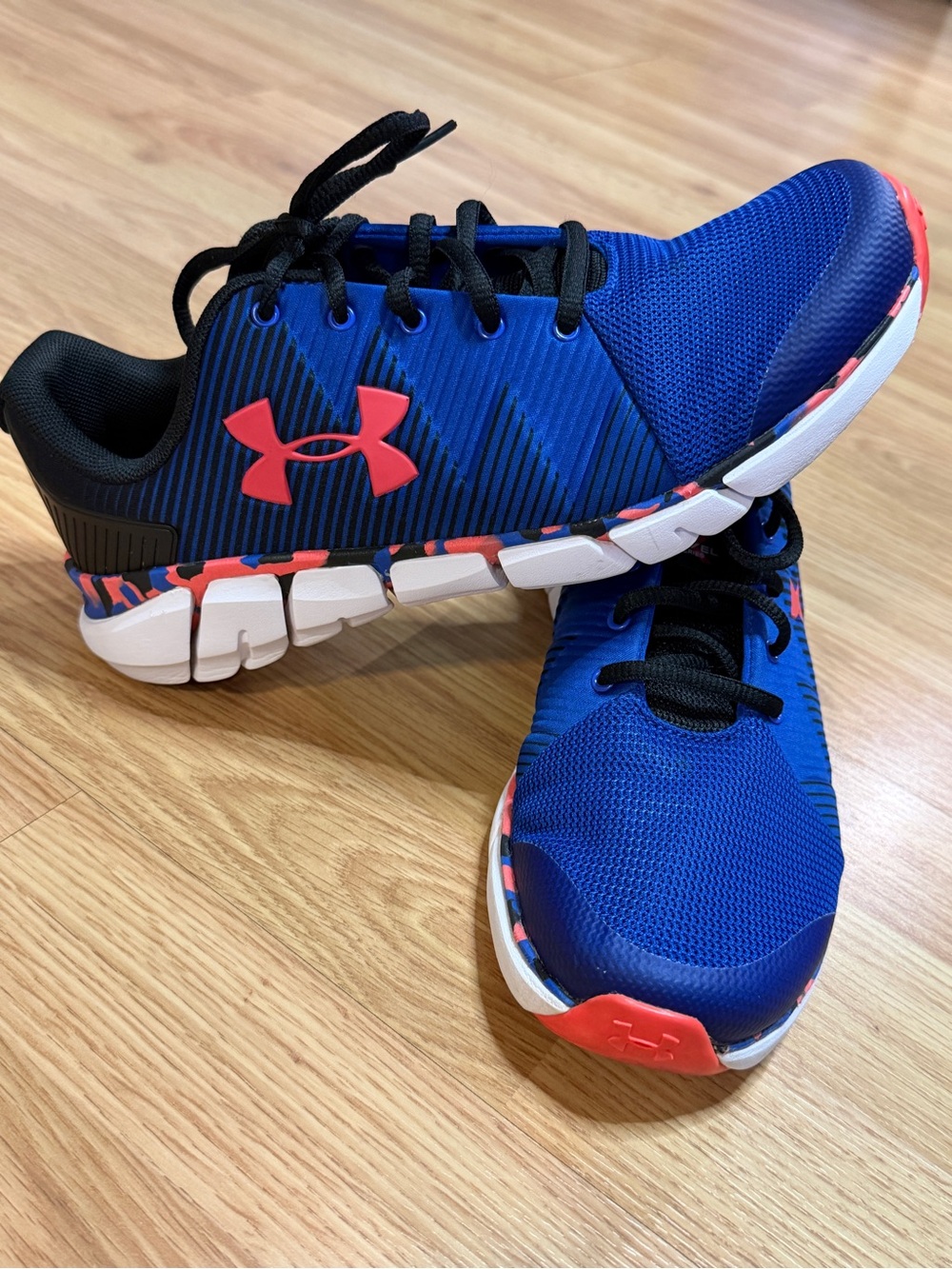 Under Armour Kids Blue and Coral Performance Sneakers
